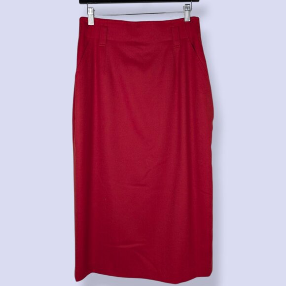 Mondi Red Pencil Skirt - Picture 6 of 10